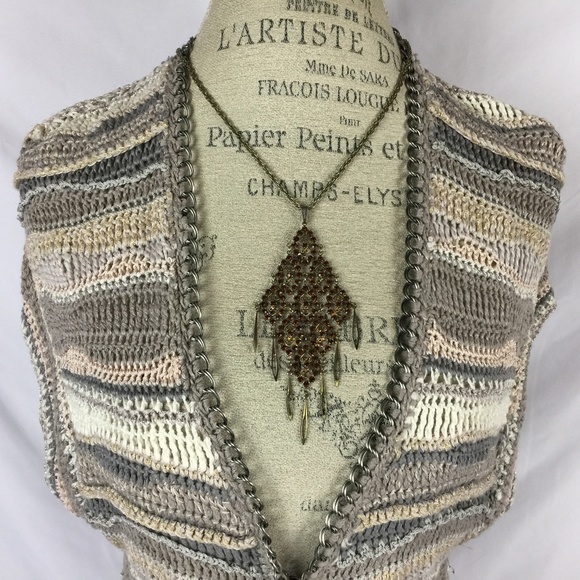 Anthropologie Leifsdottir handknit chain Sweater S - Picture 4 of 8